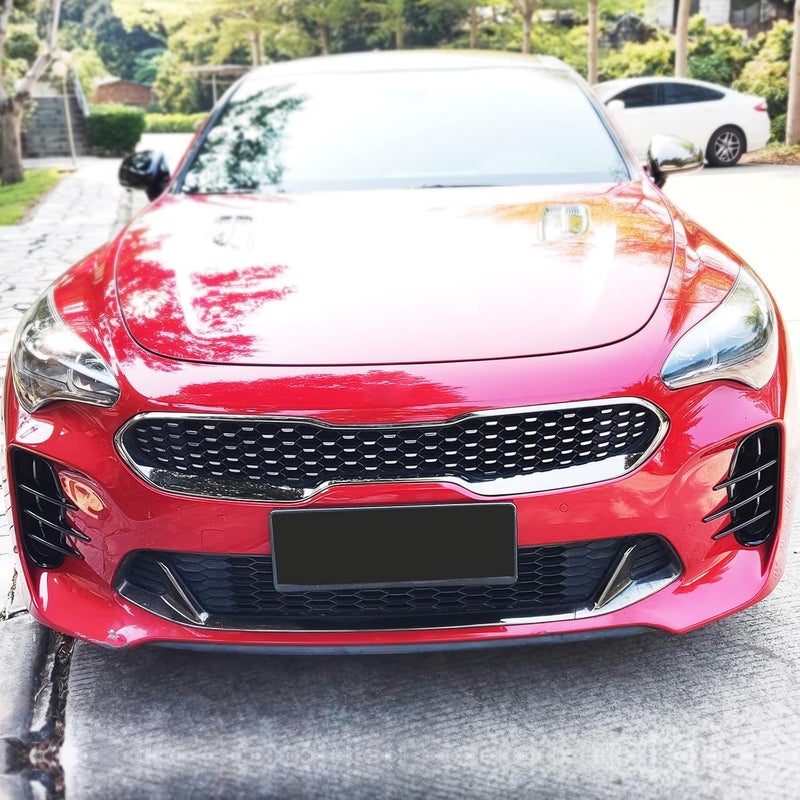 JUIVEEL Front Bumper Side Vent Grill Trim Cover Fog Light Lamp Side Cover Fender Trim Rear Bumper Side Vent Covers Compatible with Kia Stinger 2018-2023 Accessories (Glossy Black Style, Front) - Image 5